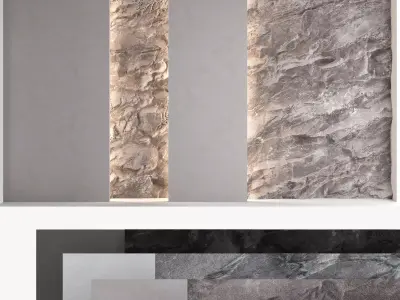 Decorative wall panel set 60 3D model