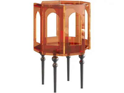 Retro Acrylic Side Table 3D model