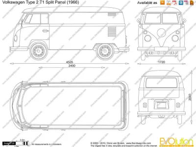 Volkswagen Type 2 Low-poly 3D model