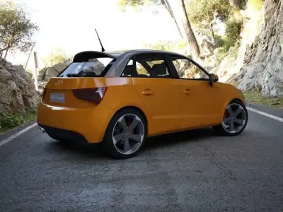 Audi A1 Sportback orange 3D model