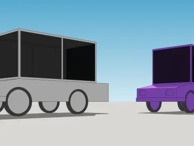 Car - vehicle -  suitable for cartoons or animation  Low-poly 3D model