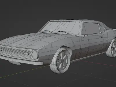 Chevrolet Camaro 1968 Low-poly 3D model by alj3dmodel