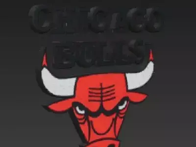 Chicago Bulls NBA Basketball 3D Model Render 3D print model