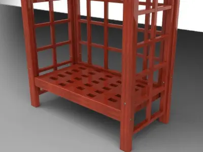 Arbor 3 wooden planter 3D model