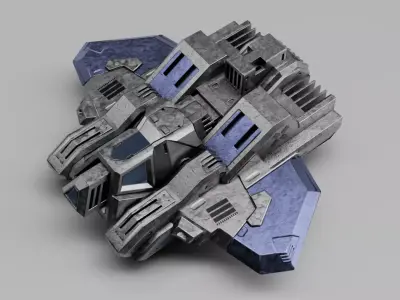 Star Speeder Low-poly 3D model