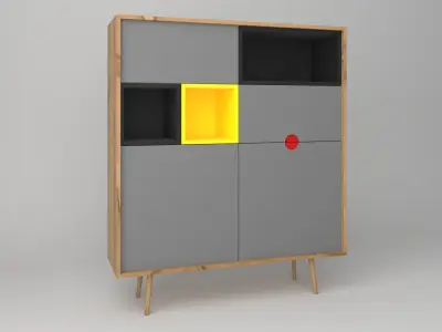  MODERN MINIMAL CABINET 3D model