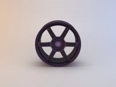 6 Spoke Rim Low-poly 3D model