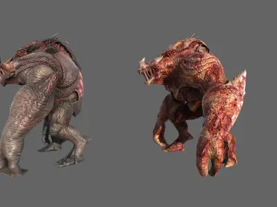 Alien Beast Low-poly 3D model