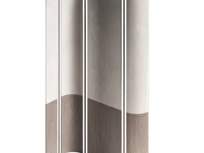 Wall panels Rounded external and internal corner Modular 3D model