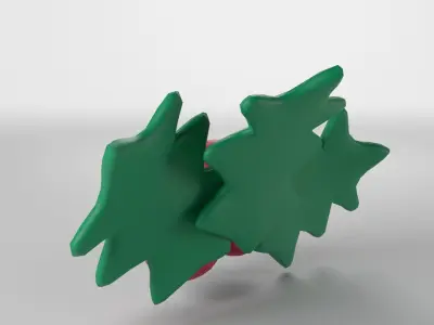 Low poly - Cute Holly Berry Free low-poly 3D model