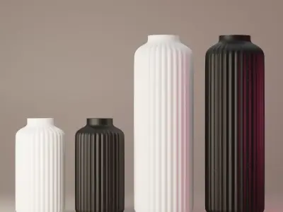 3d printable flower vases pack 3D Model Collection