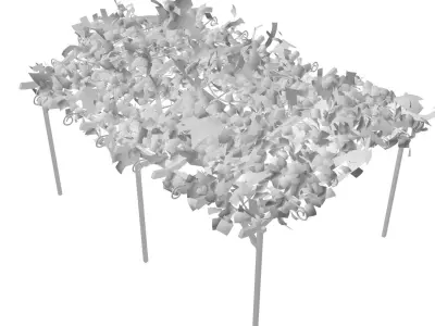 Vine pergola 3D model