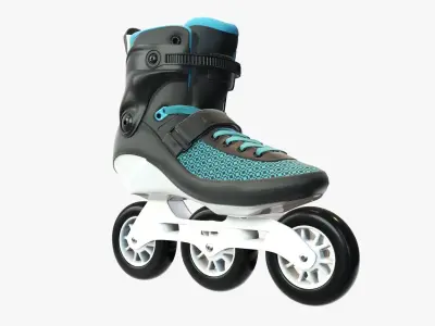 Roller skates inline 3D model