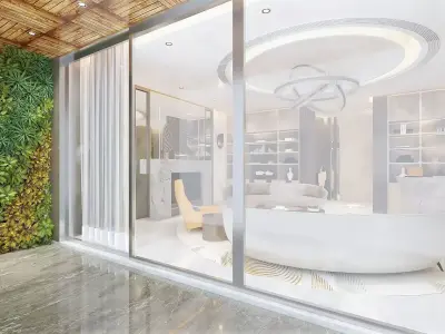 Luxury Living Room 3D model