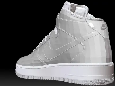 NIKE AIR FORCE 1 HIGH SHOES PBR Low-poly 3D model