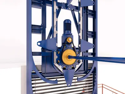 SMART ROTARY CAR PARKING SYSTEM FOR 12 CAR 3D MAX MODEL 3D model