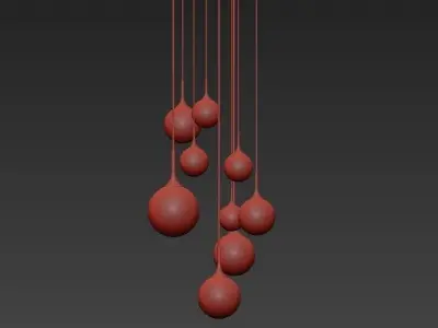 Whitley Chandelier Round 9 3D model