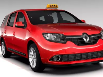 Renault Logan MCV Taxi 2016 3D model