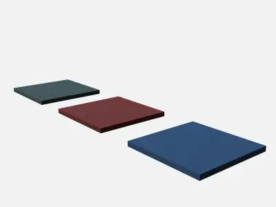 Rubber tiles 500x500x30 Low-poly 3D model