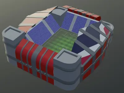 Football Stadium - Thailand Low-poly 3D model