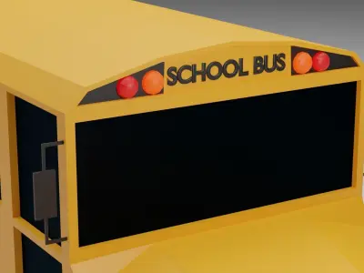 school bus Low-poly 3D model