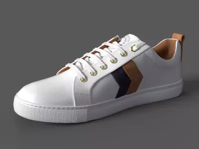 The Alexandra TanNavy - Shoes Low-poly 3D model