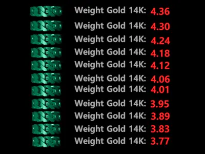 11 size Cuban chain link  3D print model