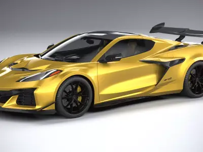 Corvette ZR1 2025 LowPoly 3D model
