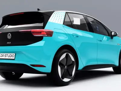Volkswagen ID3 2021 Low-poly 3D model