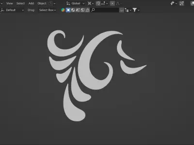 14 Decorative Scrolls low poly 3D model