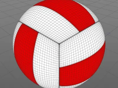 simple volley ball  3D model