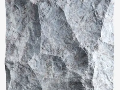 128-RockPanel piece of rock 3D model