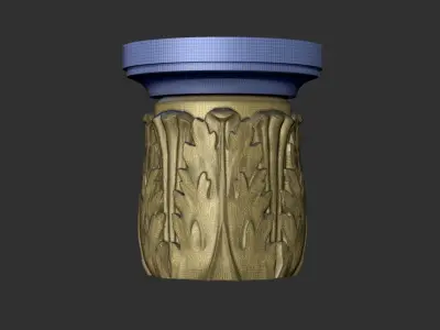 FREE SAMPLE - Louis XVI style classical fireplace mantel Free 3D model