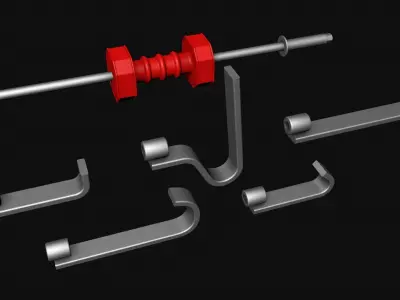 Reverse hammer body 3D model