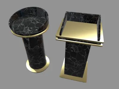 Modern Luxury Lectern Podium Low-poly 3D model