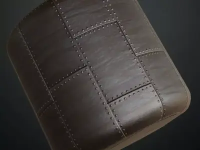 Dark Riveted Metal Panel Plate PBR Seamless Texture