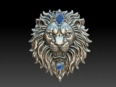 Lion Head Pendant M8 3D print model