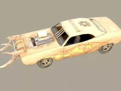 car fire 3D model