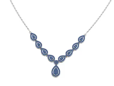 Drop Link necklace  Pendant-pear 2693 3D print model