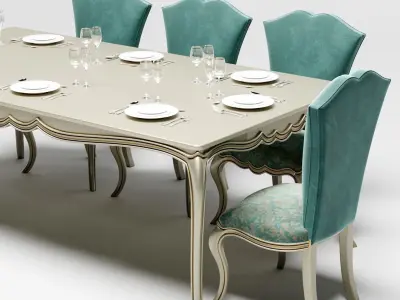 Dining Tables Set 03 3D model