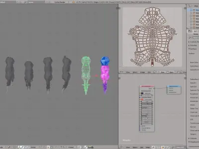 Rhino rhinoceros in low polygonal style Low-poly 3D model