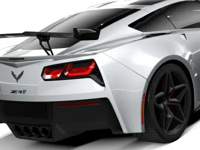 Chevrolet Corvette ZR1 2019 LowPoly  3D model