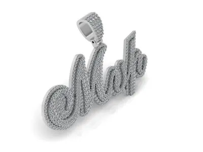 Diamond Pave Pendant 2139 3D print model