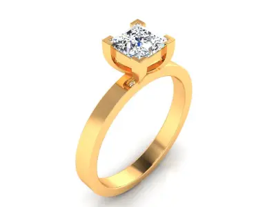 Ring M175 The luxury female ring with gems wedding 3D print model