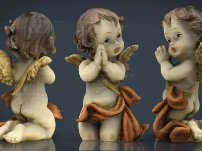 Angel 10 Low-poly 3D model