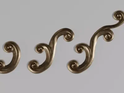 Cartouches 3 models set  3D model