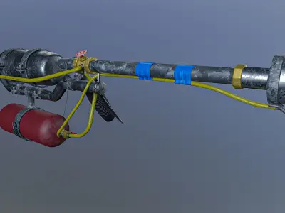 flamethrower Low-poly 3D model
