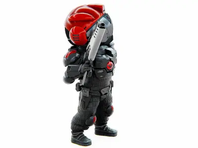 CYBER SOLDIER XC-900 Rigged for Unreal Engine - Unity - MIXAMO 3D model