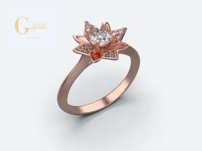 Engagement ring  Wedding rings 3D print model