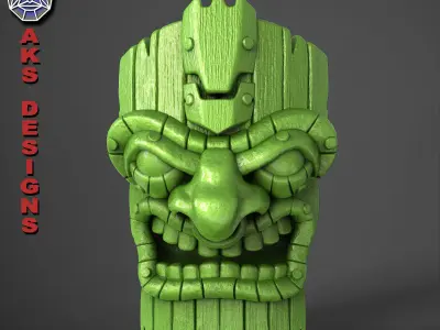 Home decor wall hanging v173 Tribal face mask 3D print model